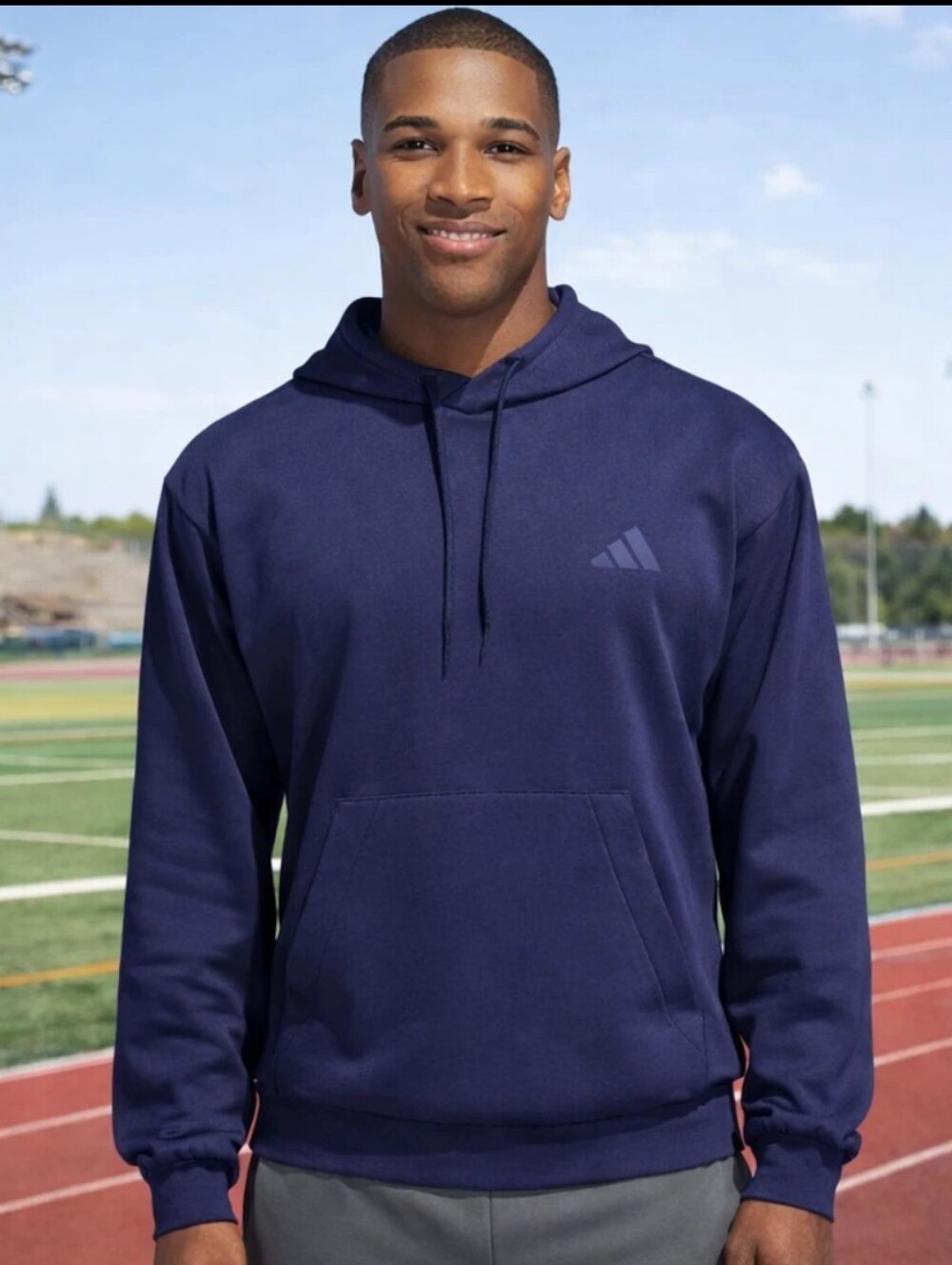 NWT Adidas Navy Blue Pullover Hoodie